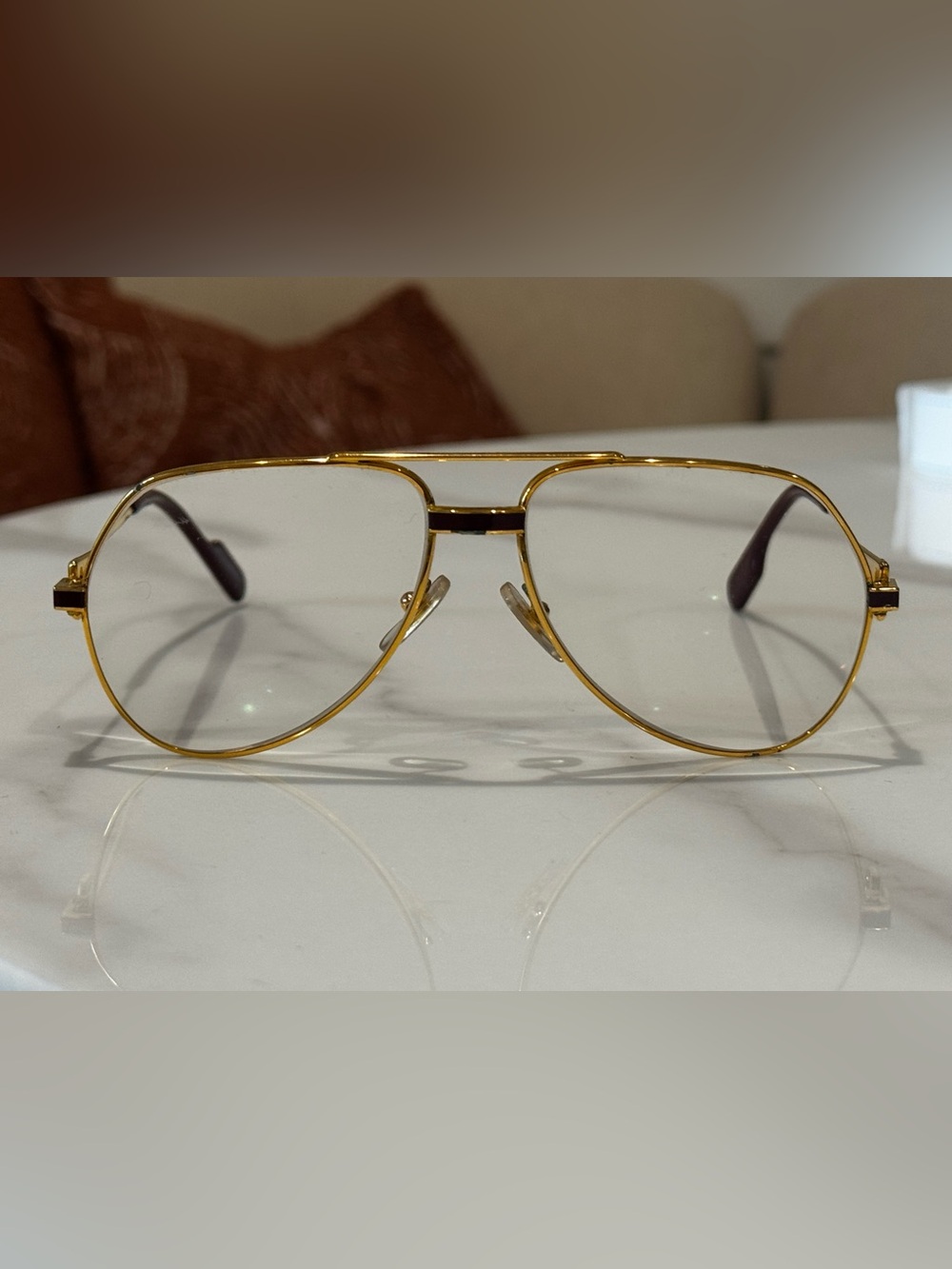 Vintage Cartier Vendôme Santos Aviator Eyeglasses 🤓 with Cartier leather case
